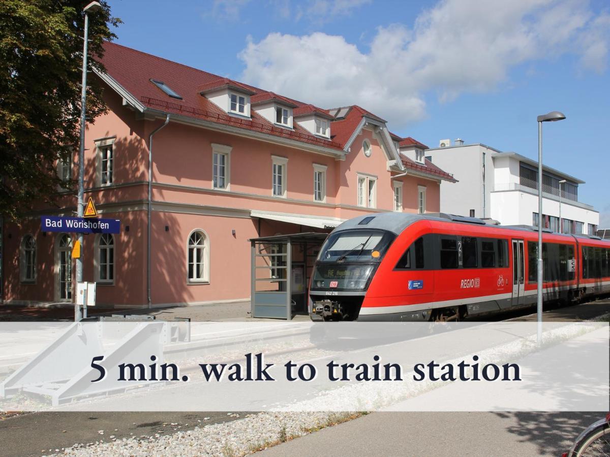 Tolle Zweiraum-Ferienwohnung In Bester Lage L Innenstadtnaehe L 1 Minute Zum Bahnhof L Tv L Free-Wlan L Keine Kueche L Willkommen Im Hallo!-Apartment 4 Bad Wörishofen Kültér fotó